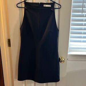 Zara Black Halter Sheath Mini Dress